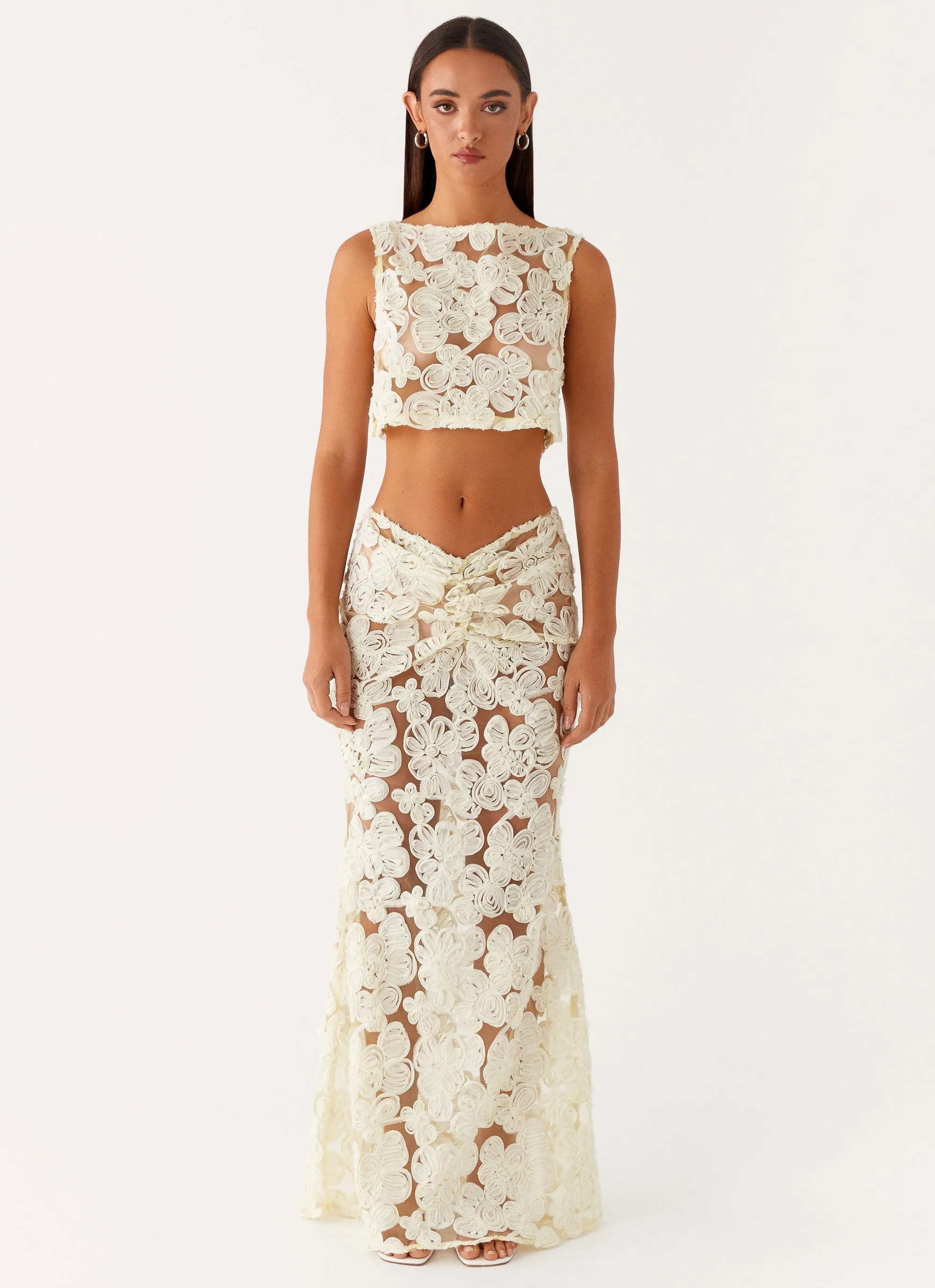 Fiorella Floret Maxi Skirt - Yellow sold by Peppermayo product image thumbnail 2