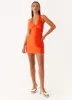 Heavy Hearted Mini Dress - Orange sold by Peppermayo
