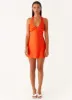 Heavy Hearted Mini Dress - Orange sold by Peppermayo