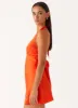 Heavy Hearted Mini Dress - Orange sold by Peppermayo
