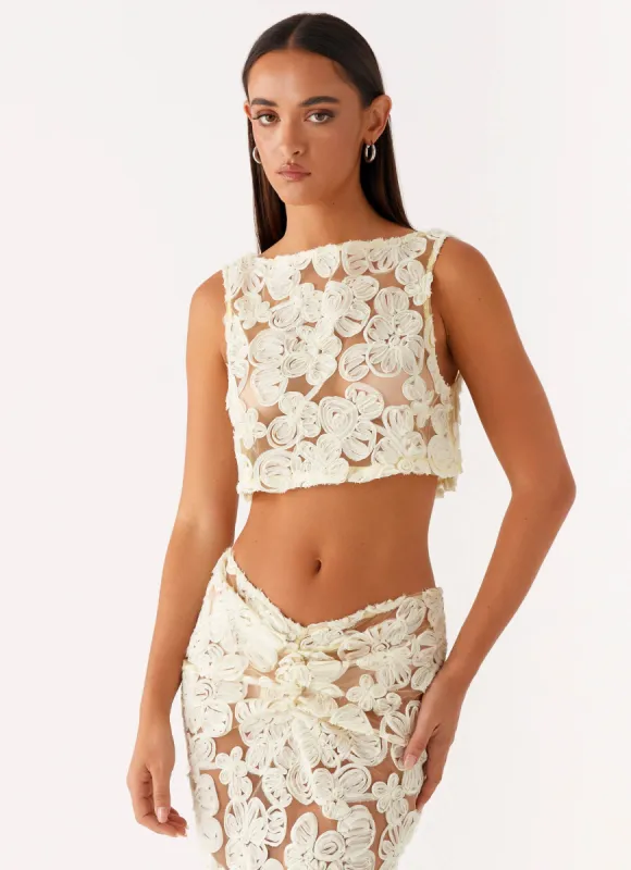 Fiorella Floret Top - Yellow sold by Peppermayo