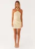 Henrietta Mini Dress - Pastel Yellow sold by Peppermayo