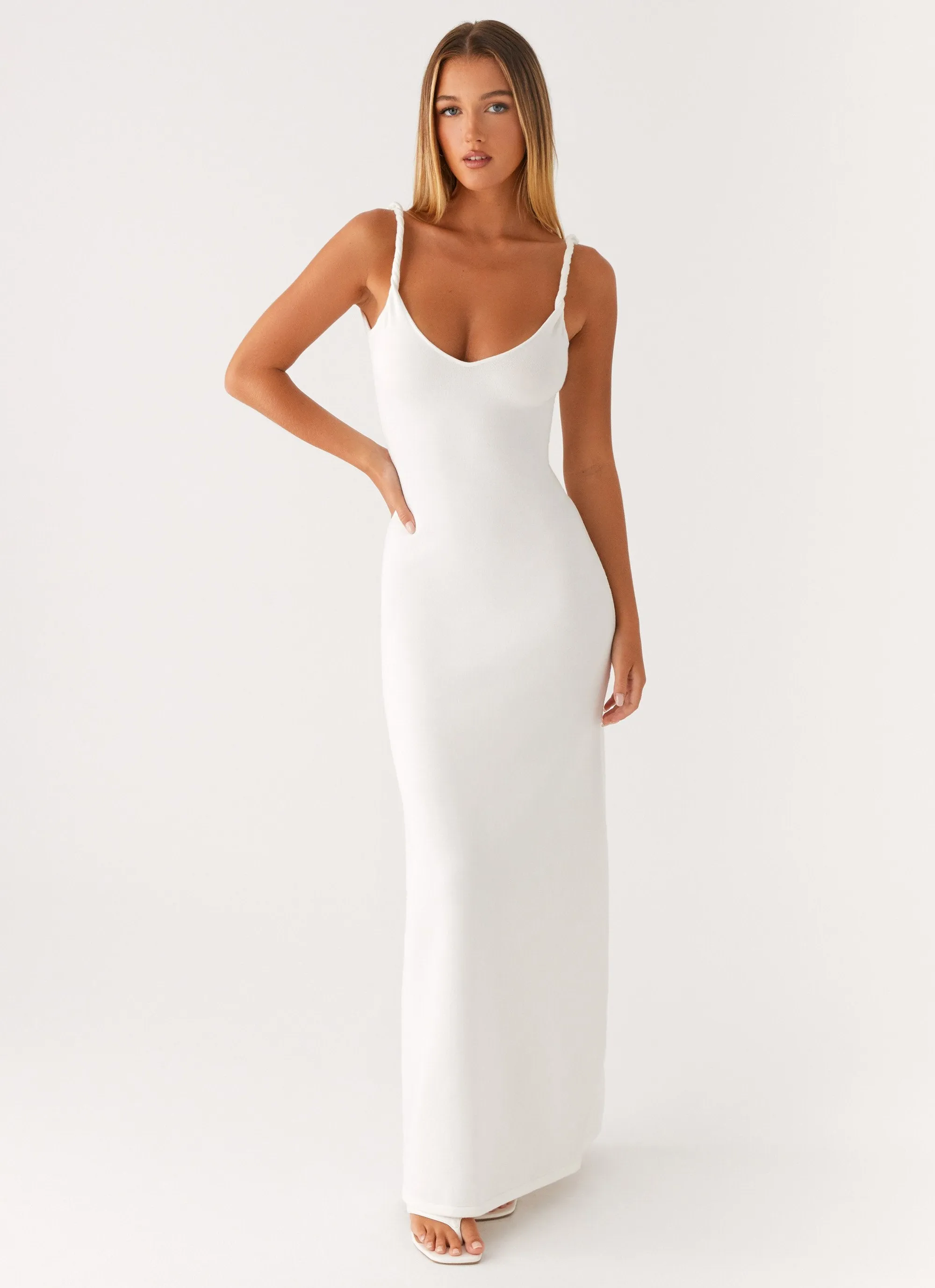 Anastasia Maxi Dress - Ivory sold by Peppermayo