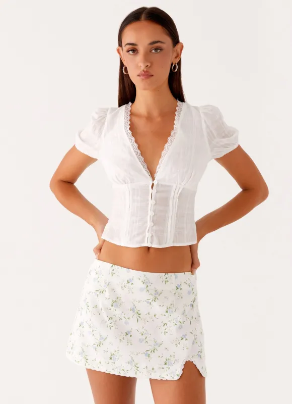 Disconnect Mini Skirt - Vintage Ditsy Floral sold by Peppermayo