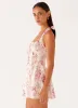 Rosalie Halter Mini Dress - Vintage Pink Floral sold by Peppermayo