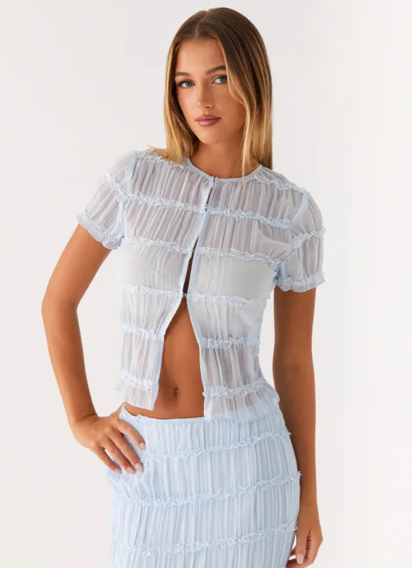 Daydreaming Top - Blue sold by Peppermayo