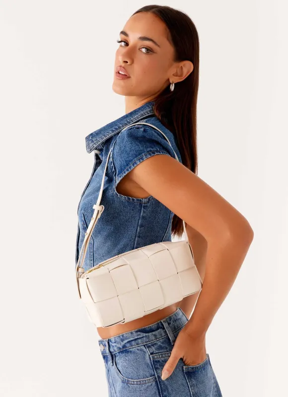 Deanna Shoulder Bag - Ivory sold by Peppermayo