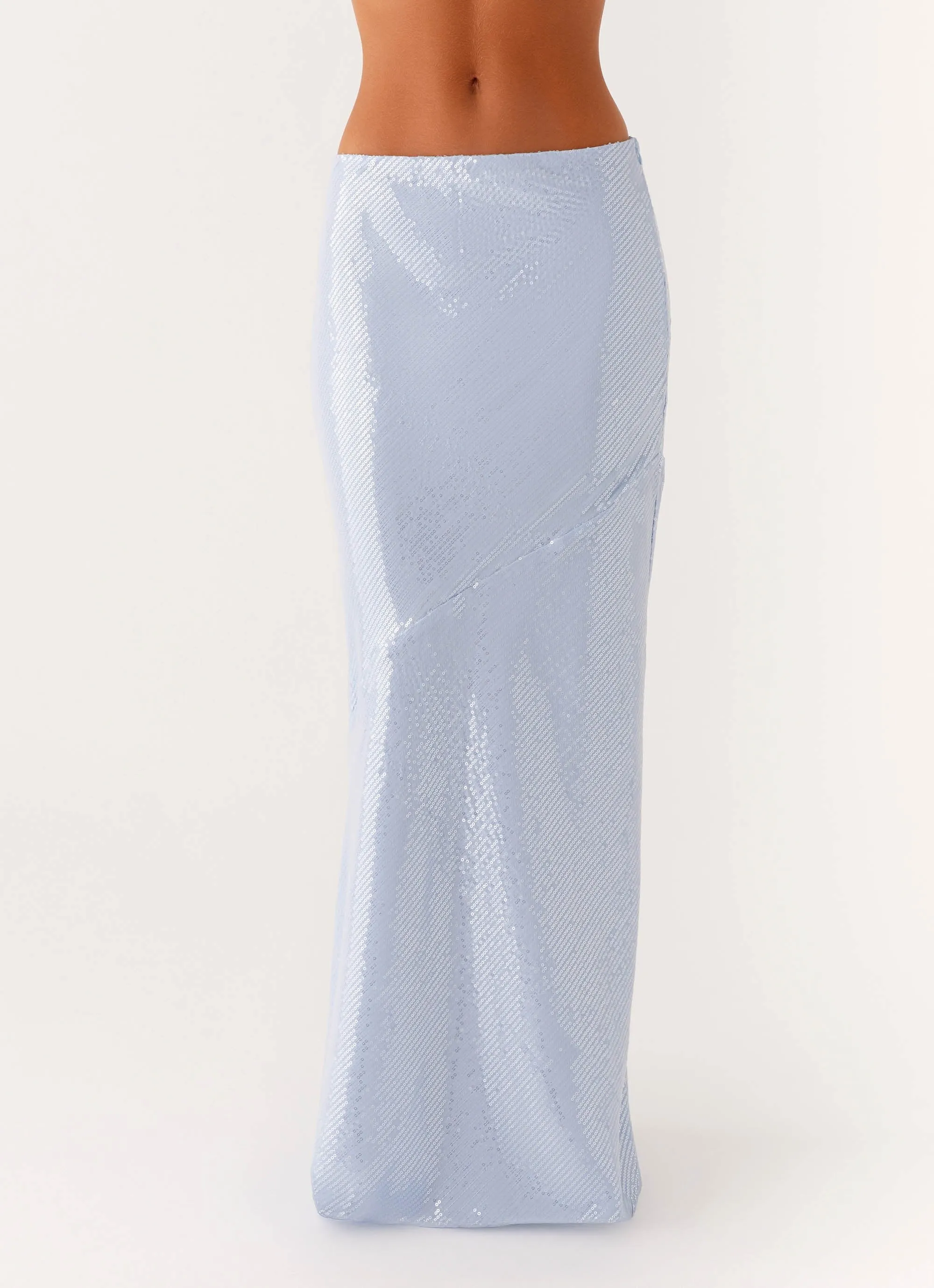 Algorithm Sequin Maxi Skirt - Blue sold by Peppermayo product image thumbnail 2