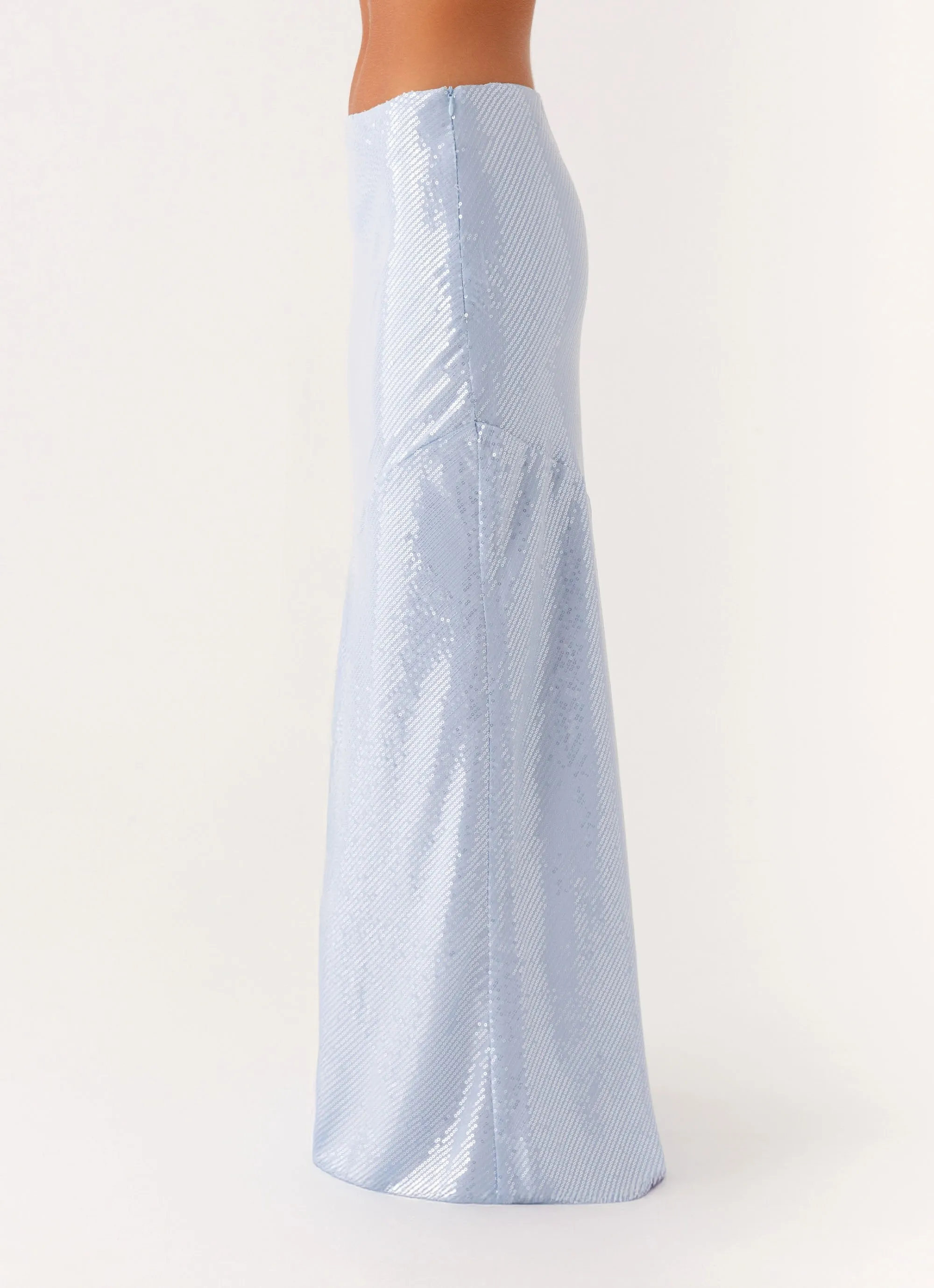 Algorithm Sequin Maxi Skirt - Blue sold by Peppermayo product image thumbnail 3