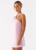 Keira Linen Mini Dress - Pink sold by Peppermayo