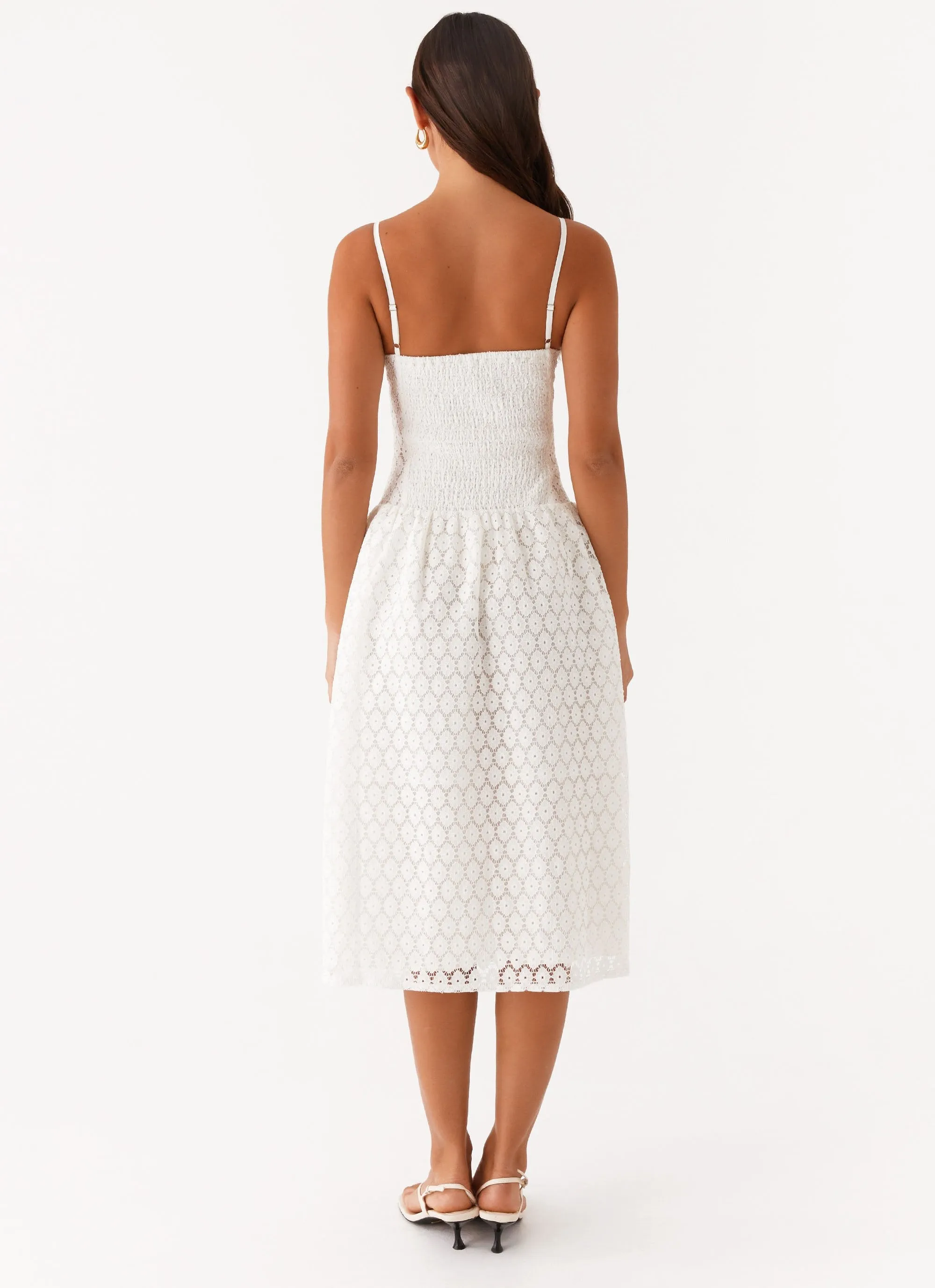 Blooming Corset Midi Dress - White sold by Peppermayo product image thumbnail 4