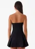 Victoria Strapless Mini Dress - Black sold by Peppermayo