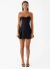 Victoria Strapless Mini Dress - Black sold by Peppermayo
