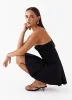 Victoria Strapless Mini Dress - Black sold by Peppermayo