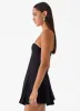 Victoria Strapless Mini Dress - Black sold by Peppermayo