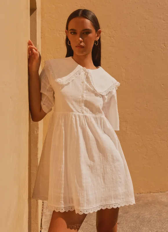 Jojo Mini Dress - Ivory sold by Peppermayo
