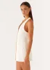 Mira Halter Neck Mini Dress - Ivory sold by Peppermayo