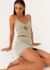 Jocelyn Mini Dress - Sage sold by Peppermayo