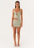Jocelyn Mini Dress - Sage sold by Peppermayo