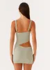 Jocelyn Mini Dress - Sage sold by Peppermayo