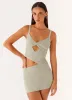 Jocelyn Mini Dress - Sage sold by Peppermayo