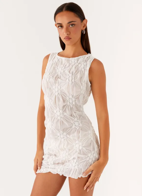 Bea Mini Dress - Ivory sold by Peppermayo