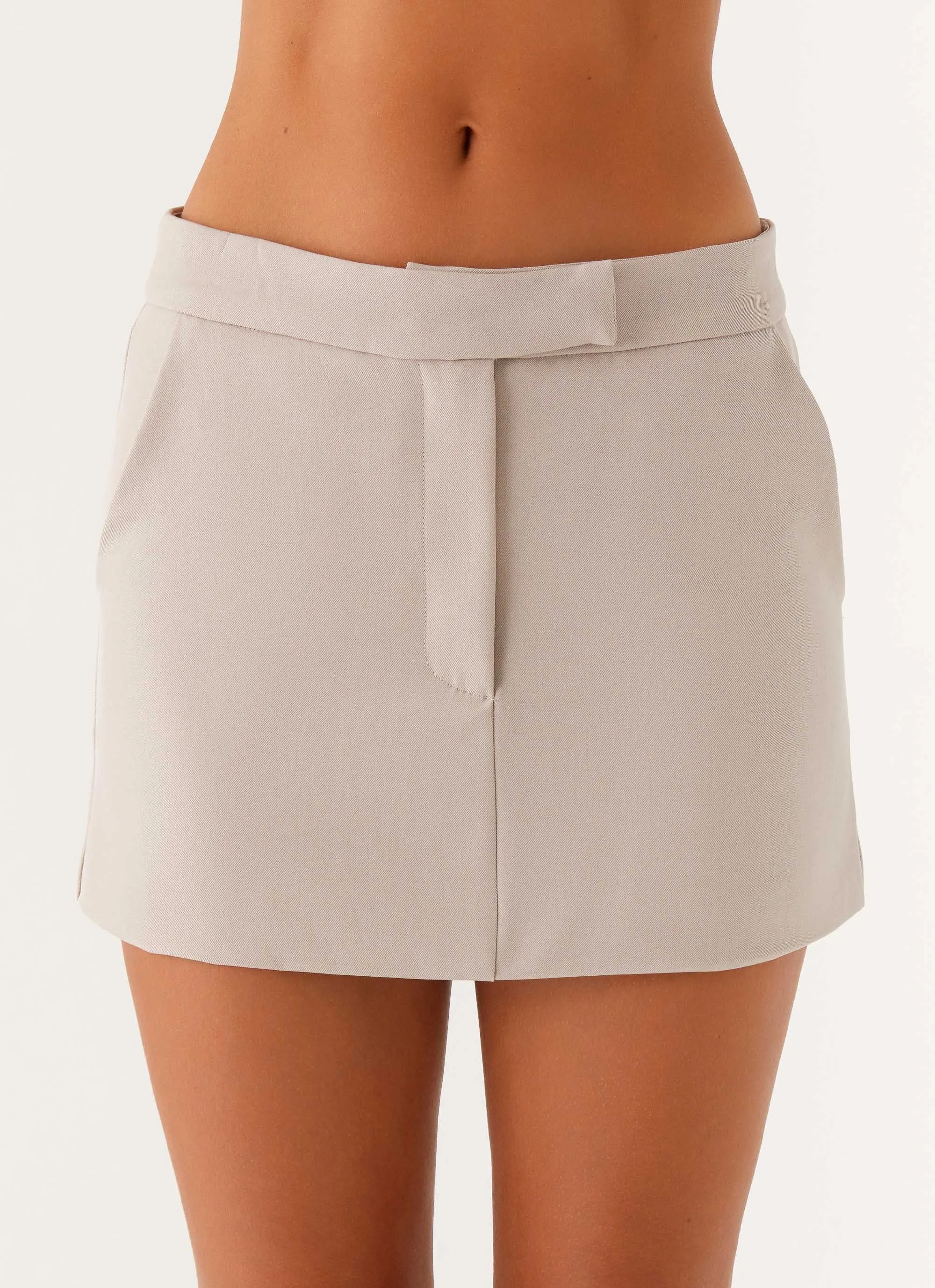 Vogue Low Rise Mini Skirt - Pebble sold by Peppermayo product image thumbnail 3