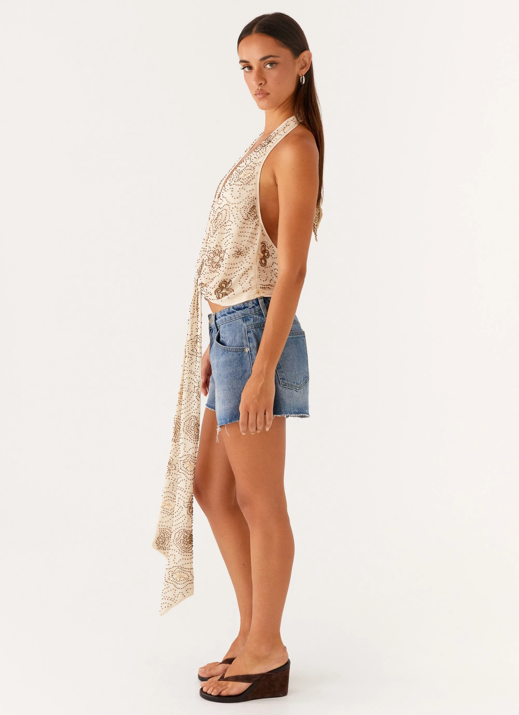 Neptune Halter Top - Light Beige sold by Peppermayo product image thumbnail 5