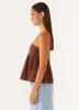 Cassie Tube Top - Chocolate sold by Peppermayo