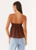Cassie Tube Top - Chocolate sold by Peppermayo