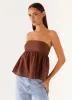 Cassie Tube Top - Chocolate sold by Peppermayo