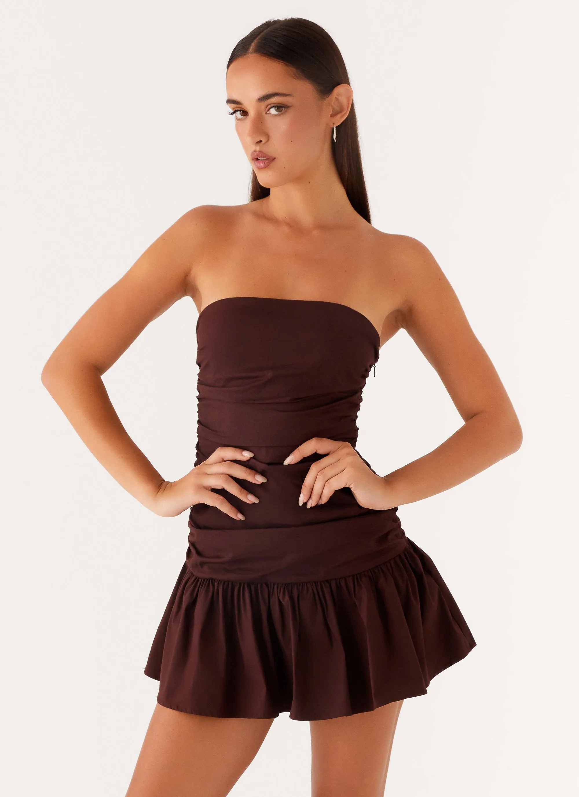 Carmel Mini Dress - Chocolate sold by Peppermayo product image thumbnail 2
