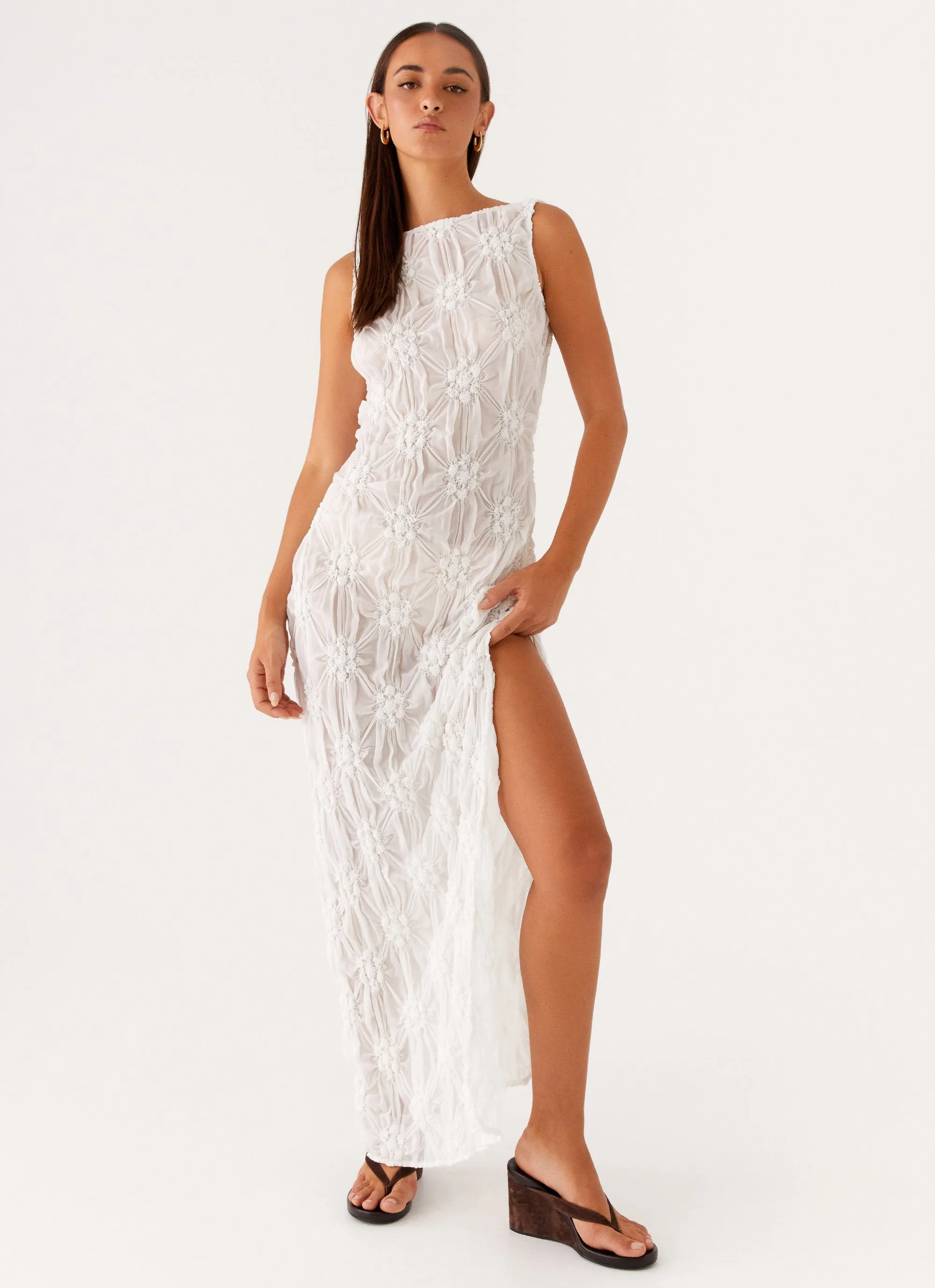 Briar Backless Maxi Dress - Ivory sold by Peppermayo product image thumbnail 3