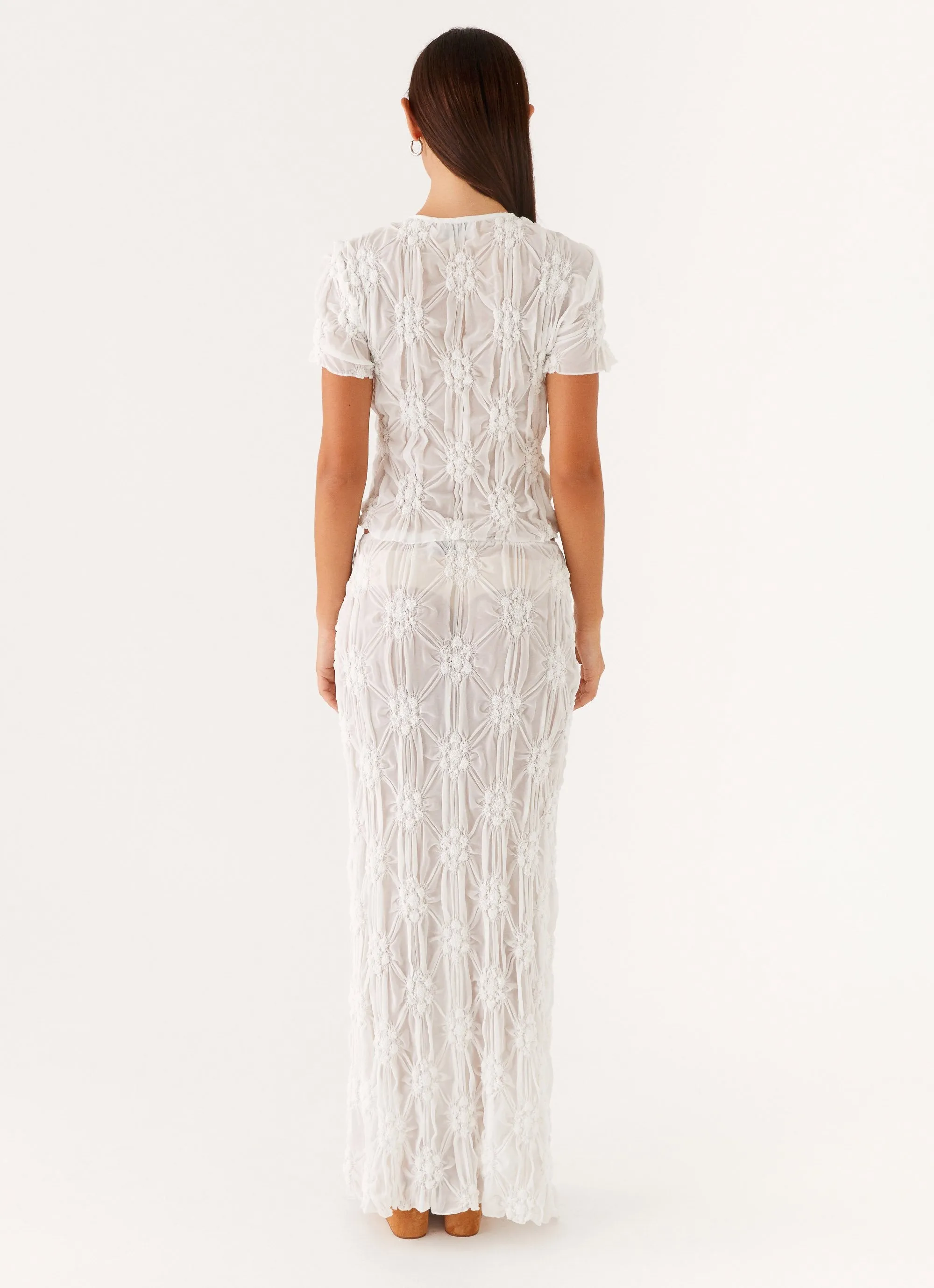 Effortlessly Low Rise Maxi Skirt - Ivory sold by Peppermayo product image thumbnail 5