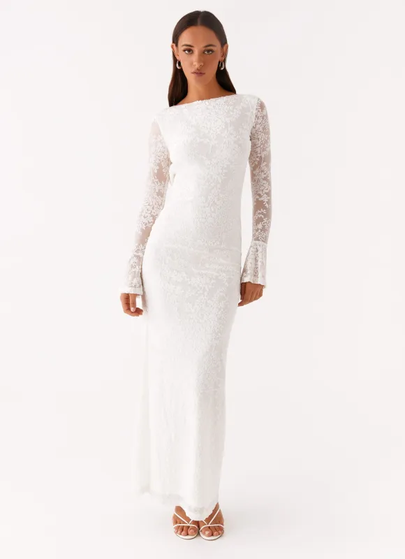 Thriving Maxi Dress - White made by Peppermayo