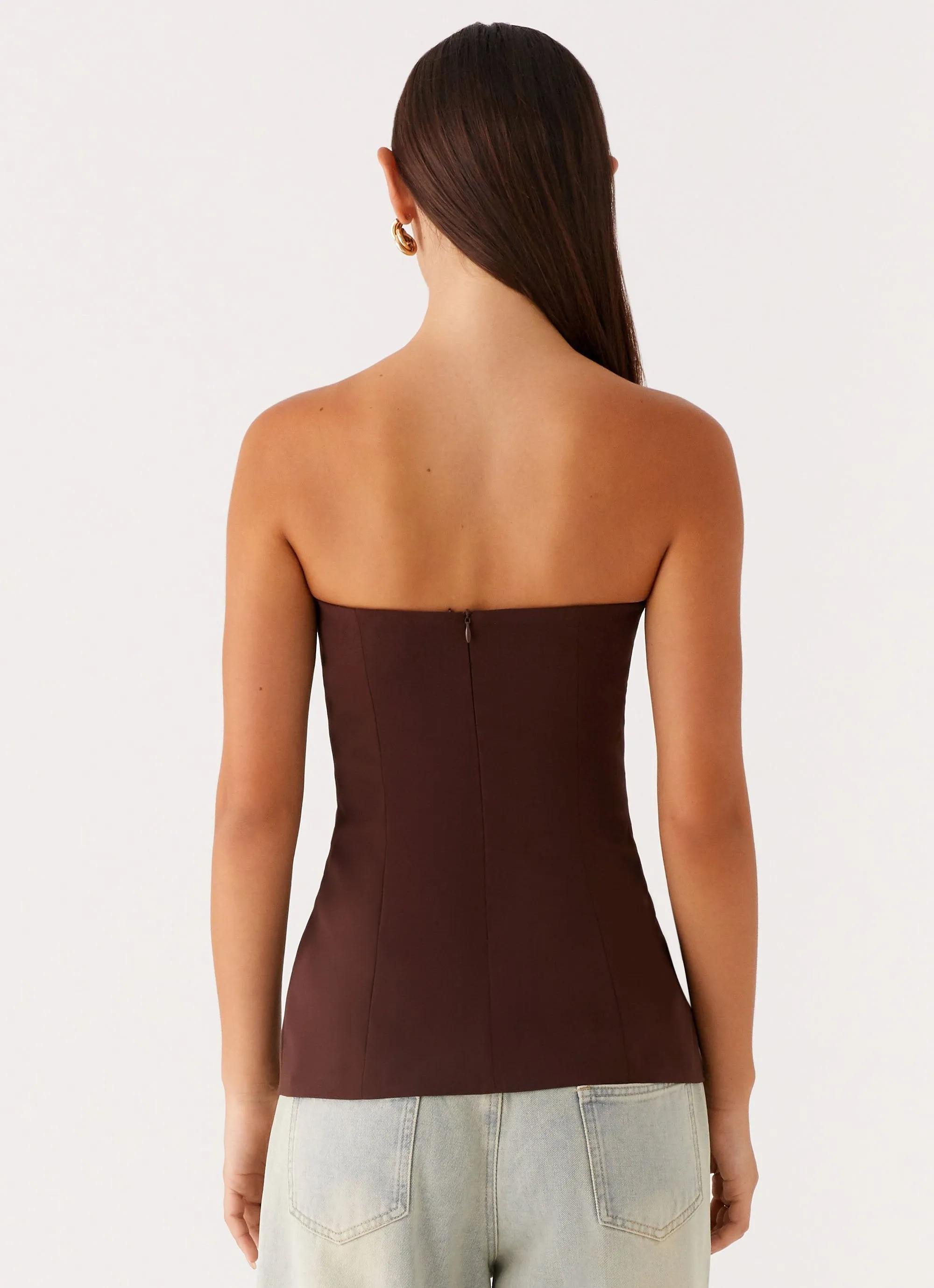 Riveria Strapless Top - Chocolate sold by Peppermayo product image thumbnail 4