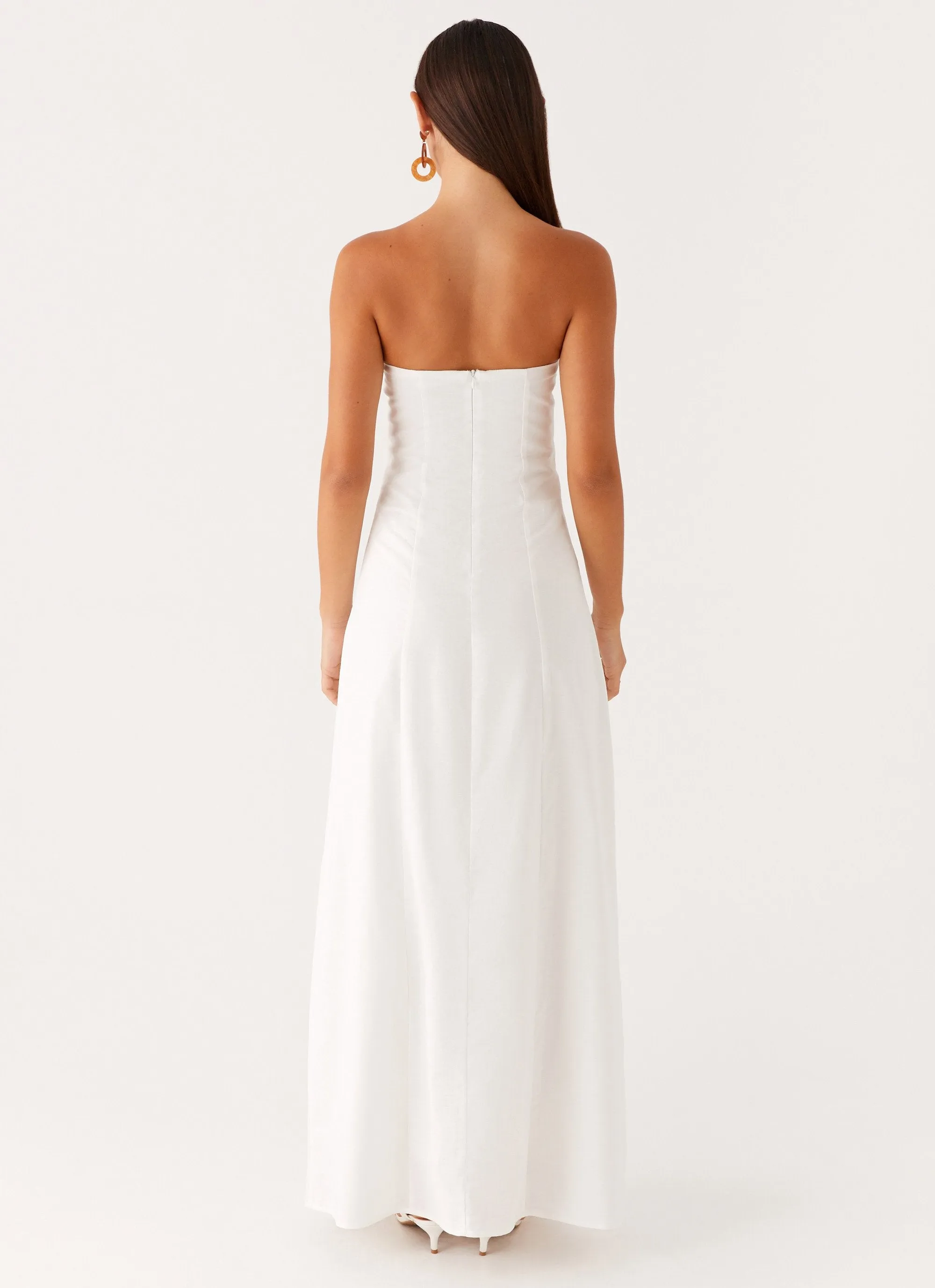 Tayla Linen Maxi Dress - White sold by Peppermayo product image thumbnail 4