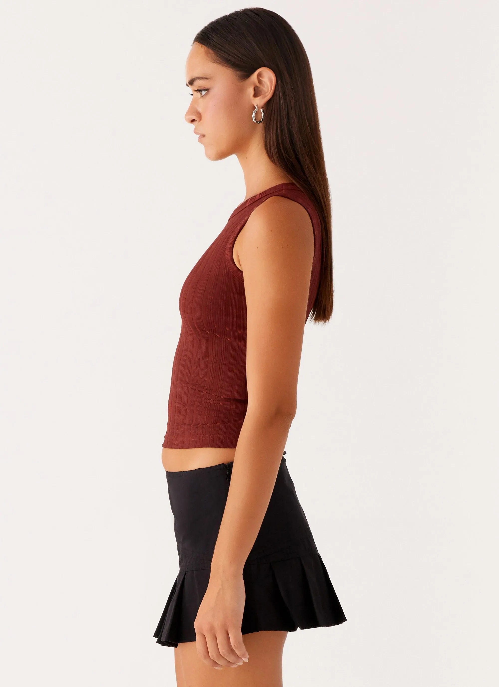 Malene Ribbed Top - Brown sold by Peppermayo product image thumbnail 3