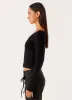 Waverly Knit Top - Black sold by Peppermayo