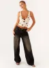 Pera Baggy Denim Jeans - Brown Wash sold by Peppermayo