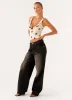 Pera Baggy Denim Jeans - Brown Wash sold by Peppermayo