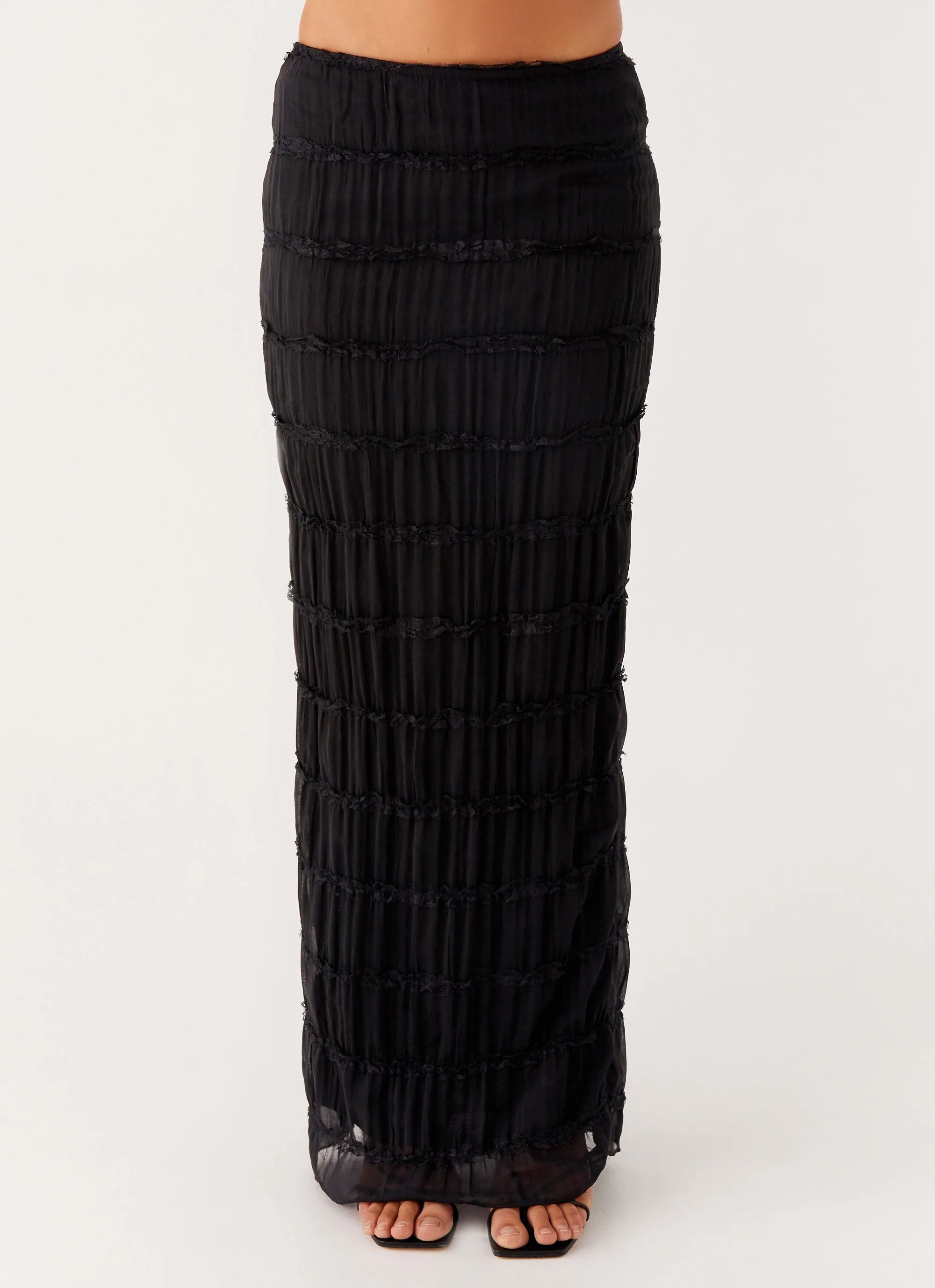 Daydreaming Low Rise Maxi Skirt - Black sold by Peppermayo product image thumbnail 5