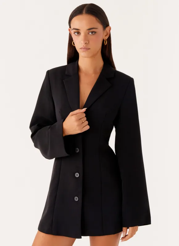 Albi Fitted Blazer Mini Dress - Black sold by Peppermayo