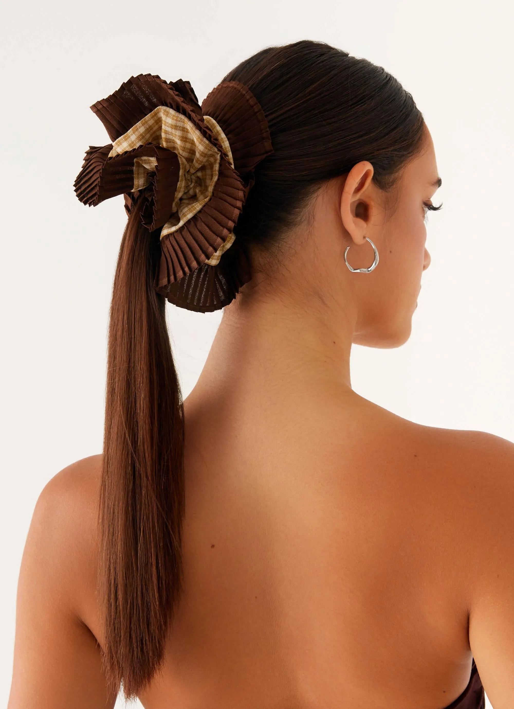 Angeline Scrunchie - Brown sold by Peppermayo product image thumbnail 2