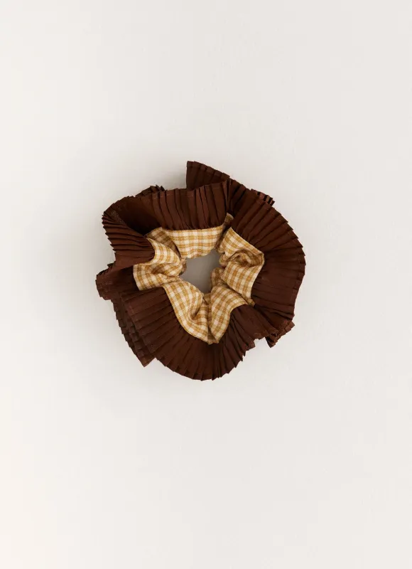 Angeline Scrunchie - Brown made by Peppermayo