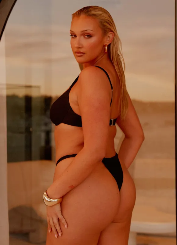 Airlie Scrunch Bikini Bottoms - Black sold by Peppermayo