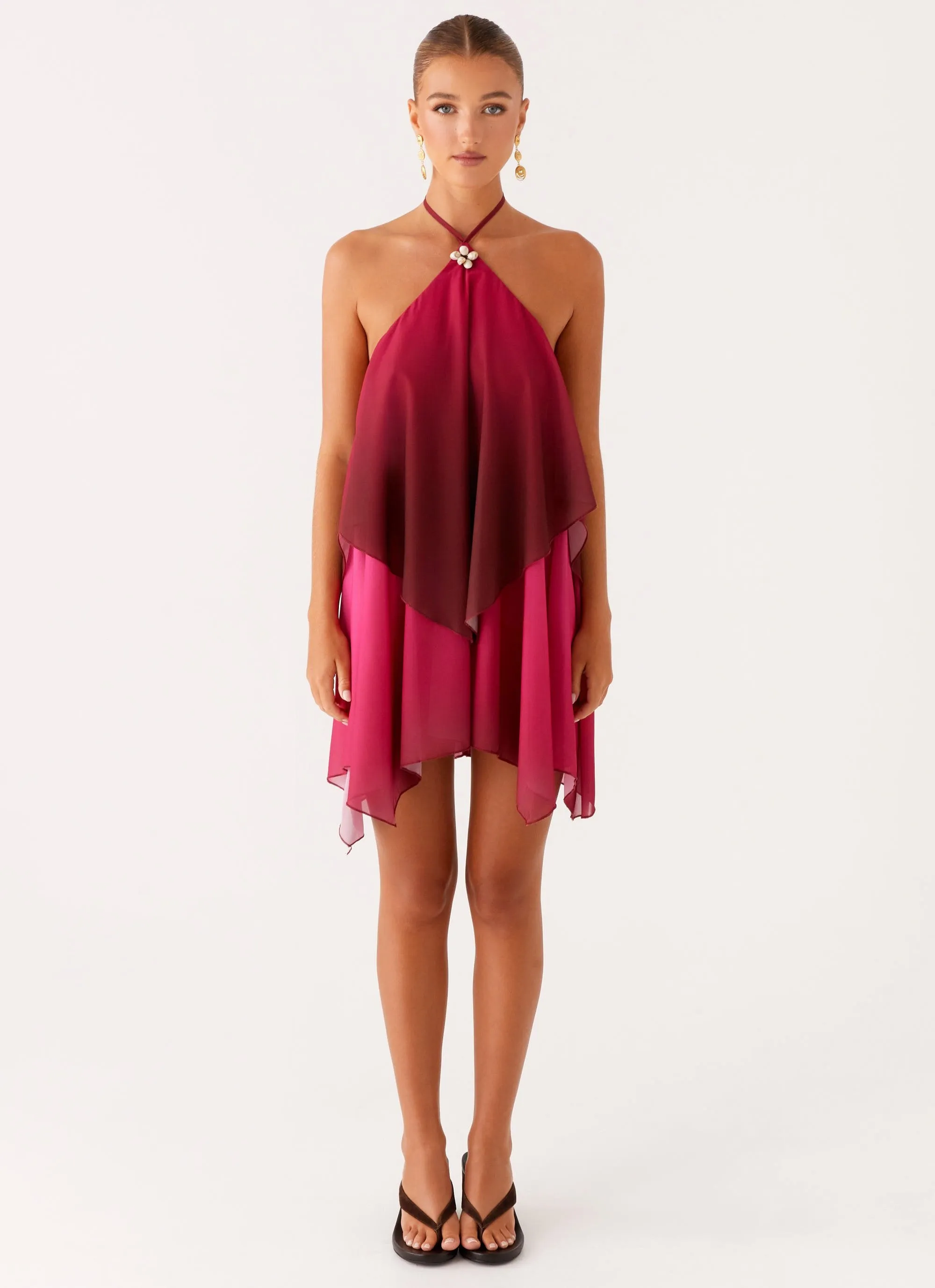Twin Flame Mini Dress - Fuchsia Gradient sold by Peppermayo product image thumbnail 4