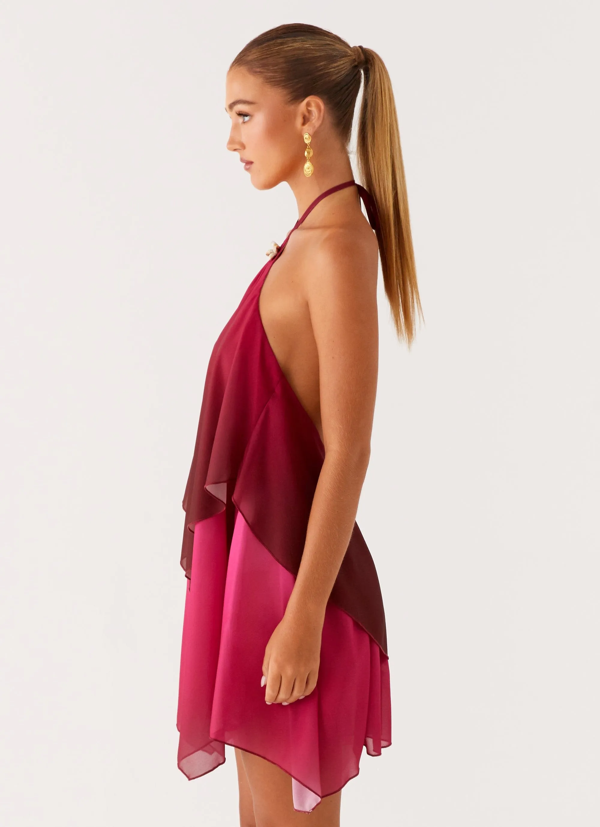 Twin Flame Mini Dress - Fuchsia Gradient sold by Peppermayo product image thumbnail 5