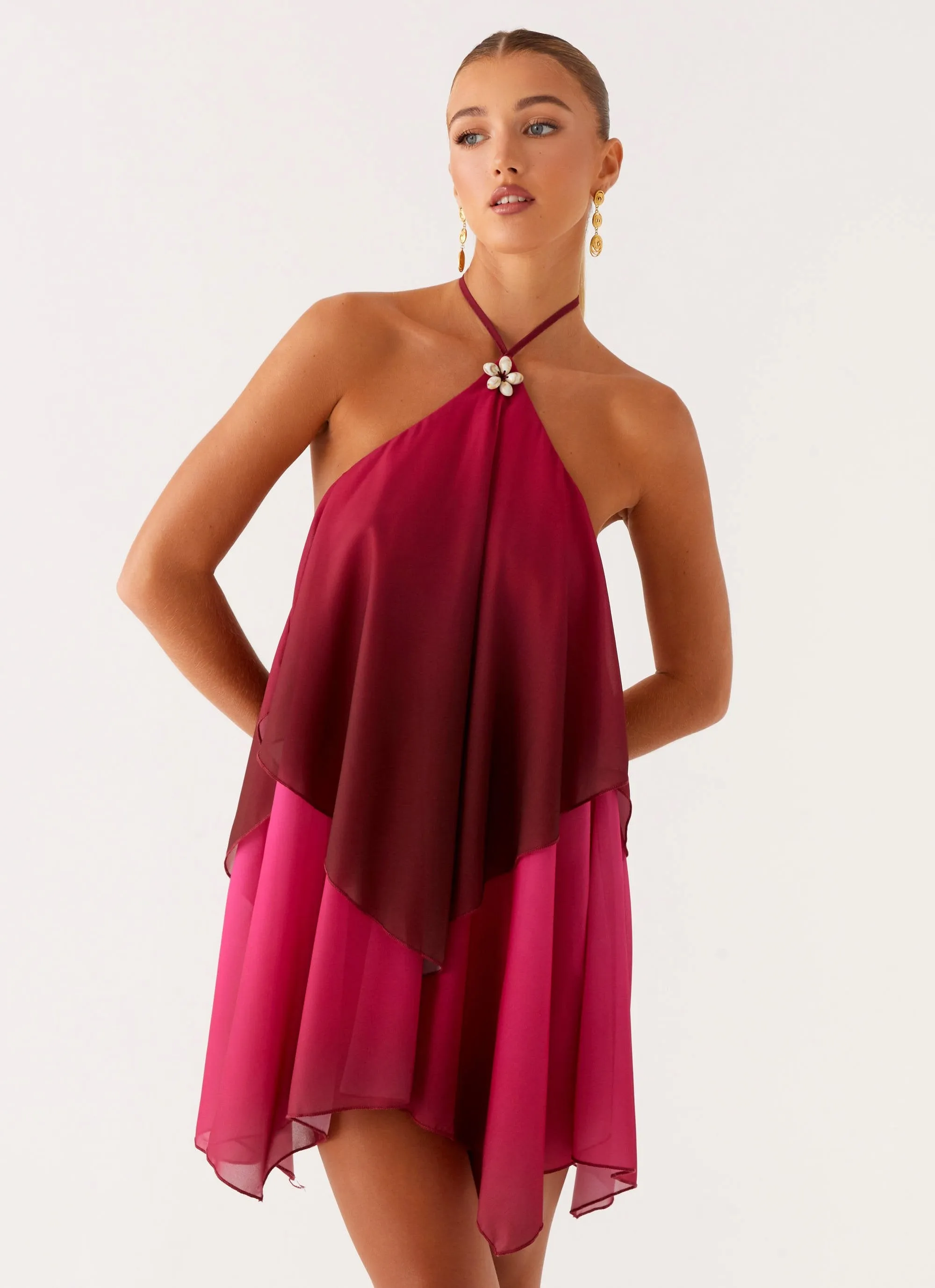 Twin Flame Mini Dress - Fuchsia Gradient sold by Peppermayo product image thumbnail 3