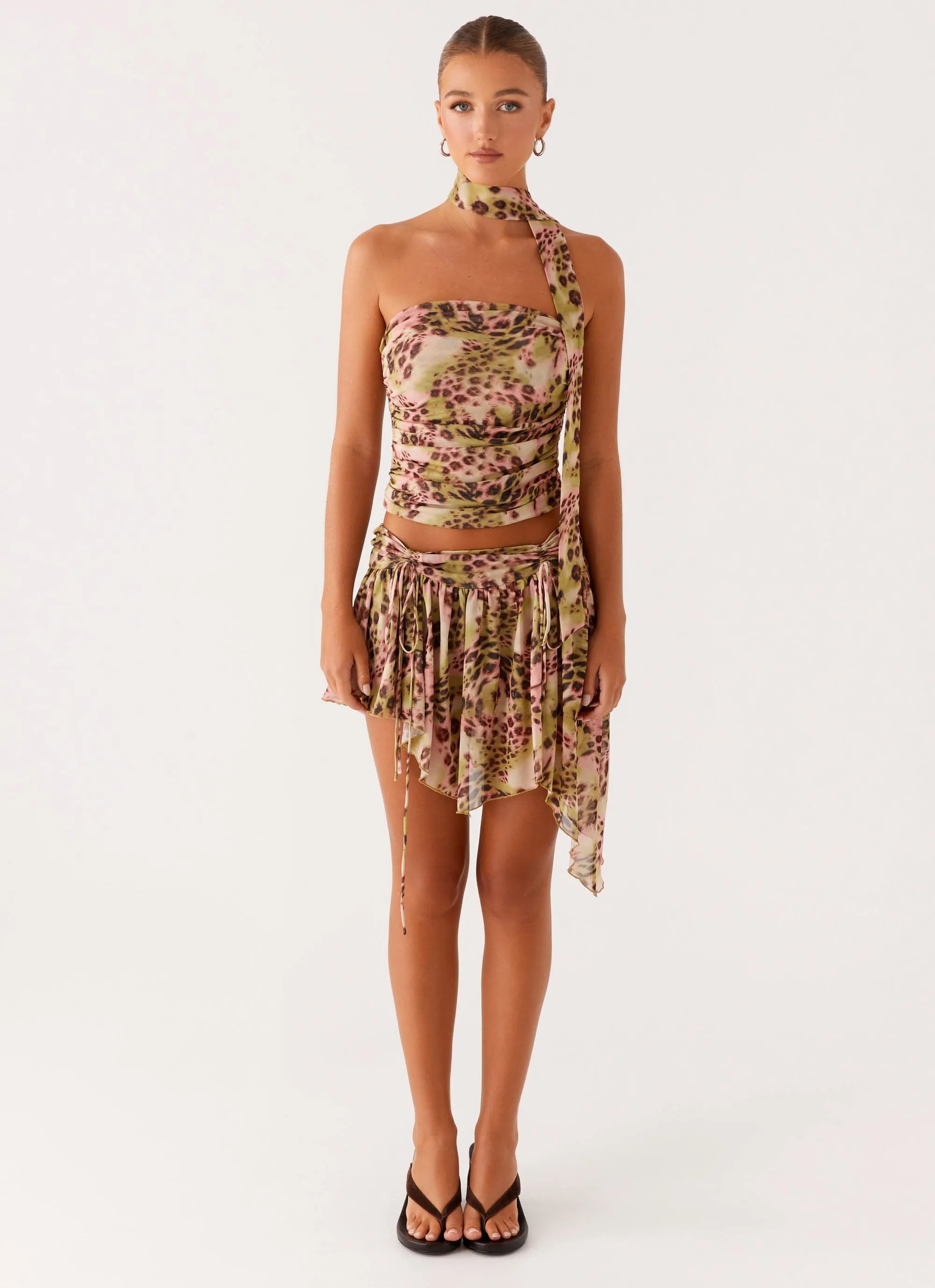 Hot Like Me Scarf Top - Swirl Leopard sold by Peppermayo product image thumbnail 5